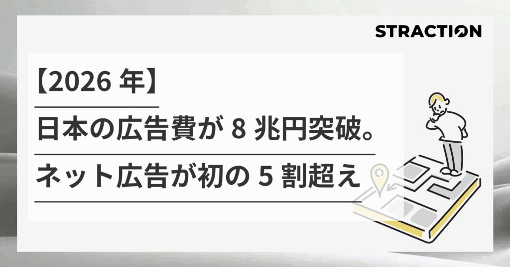 【2026年】日本の広告費が8兆円突破。ネット広告が初の5割超え